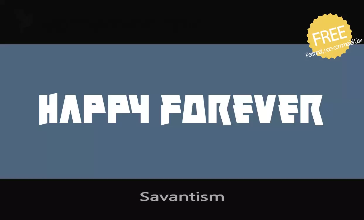 Font Sample of Savantism