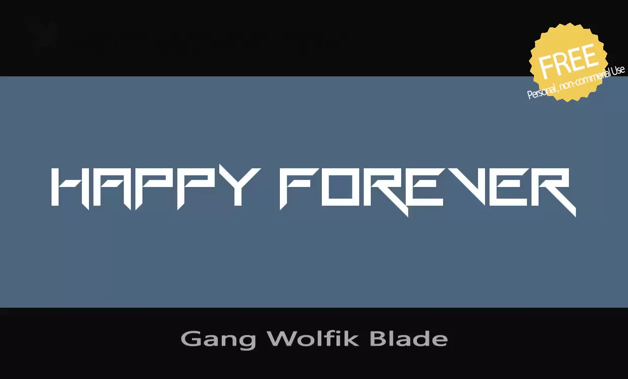 「Gang-Wolfik-Blade」字体效果图