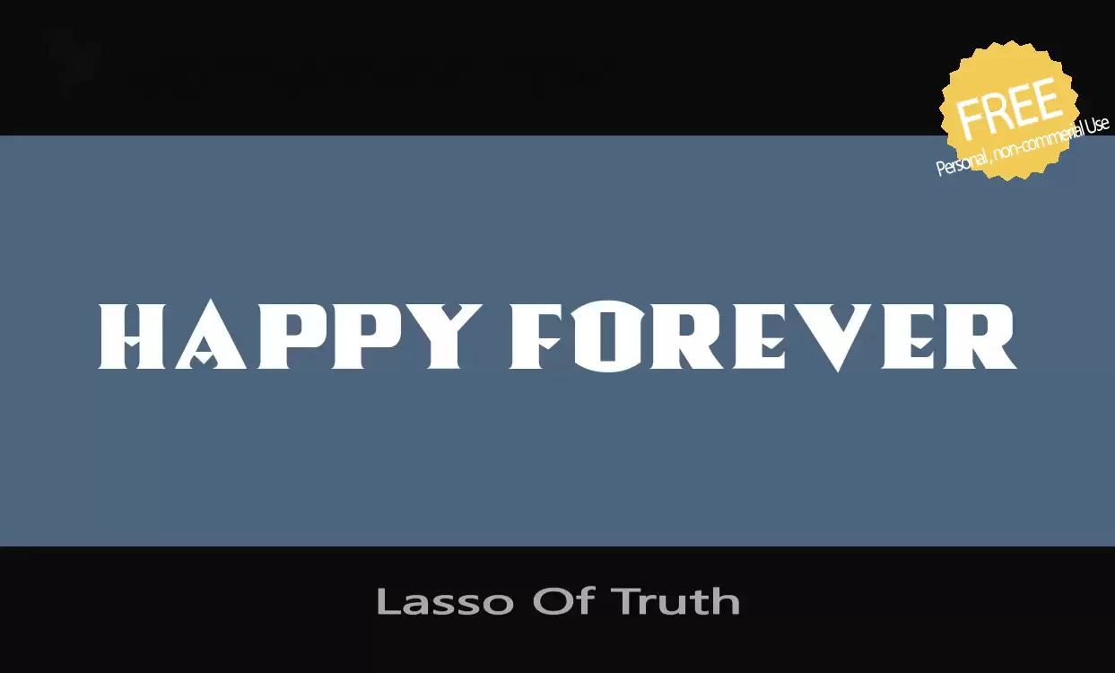 「Lasso-Of-Truth」字体效果图