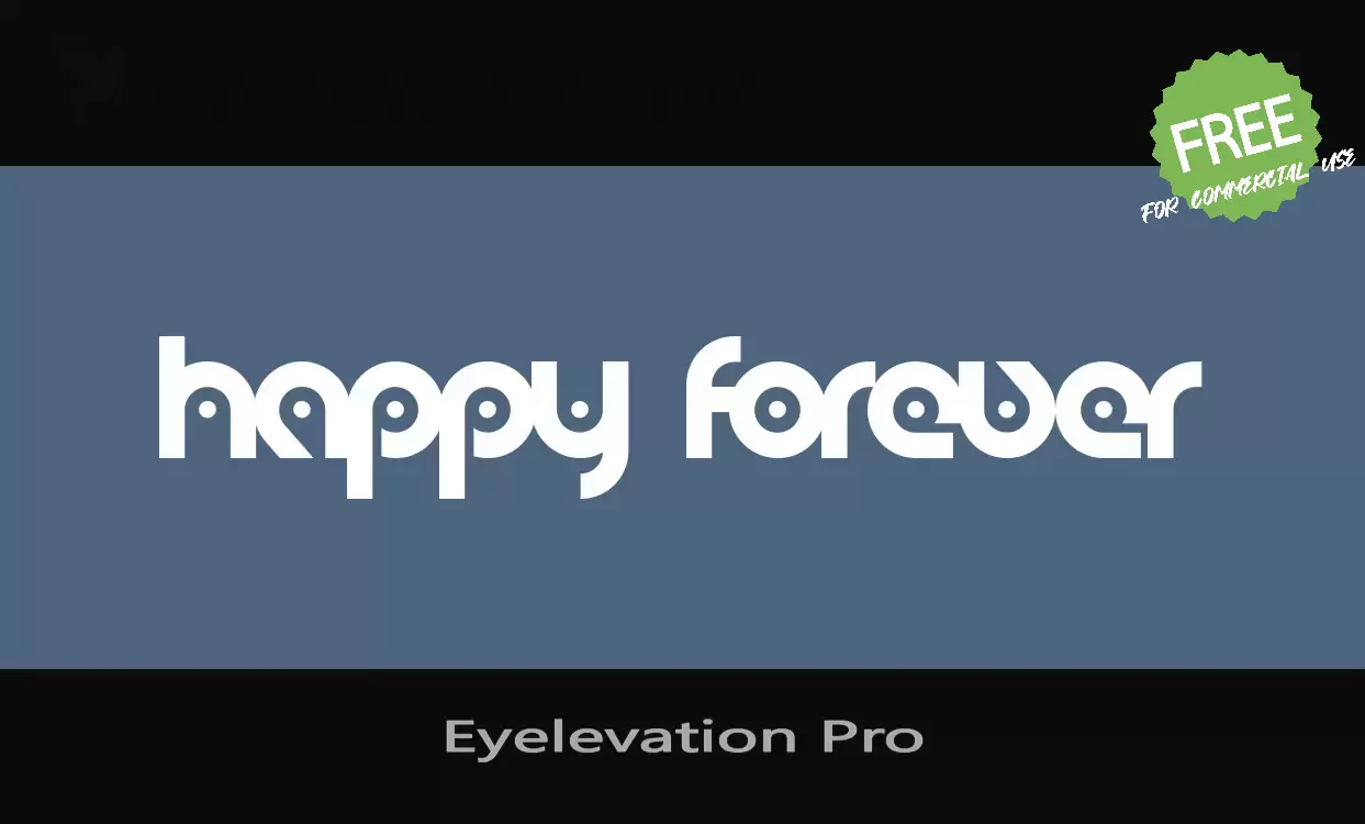 「Eyelevation-Pro」字体效果图