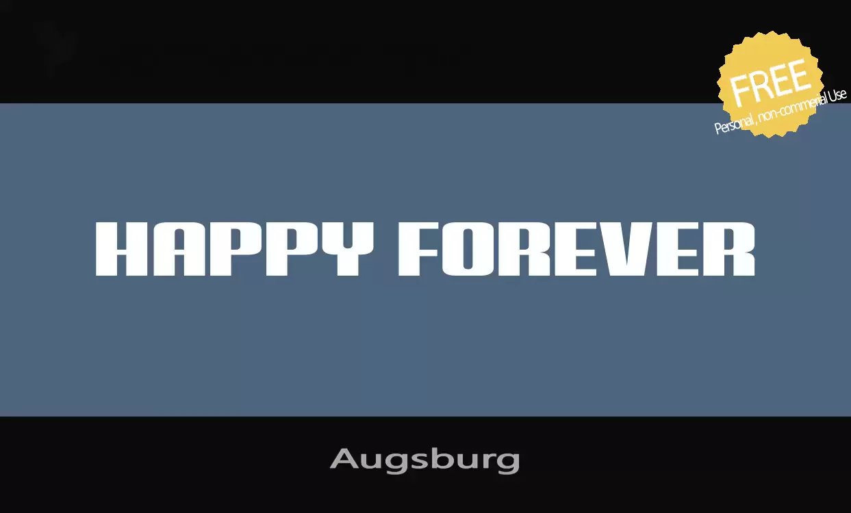 「Augsburg」字体效果图