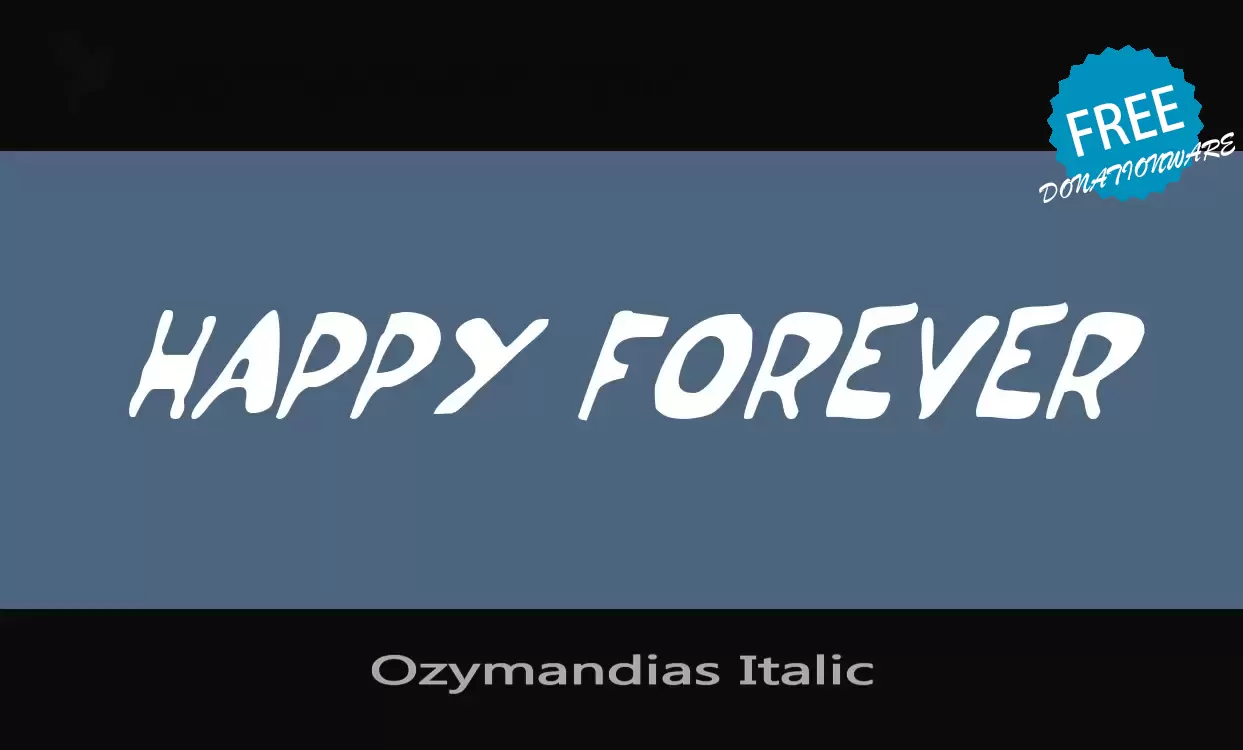 「Ozymandias-Italic」字体效果图