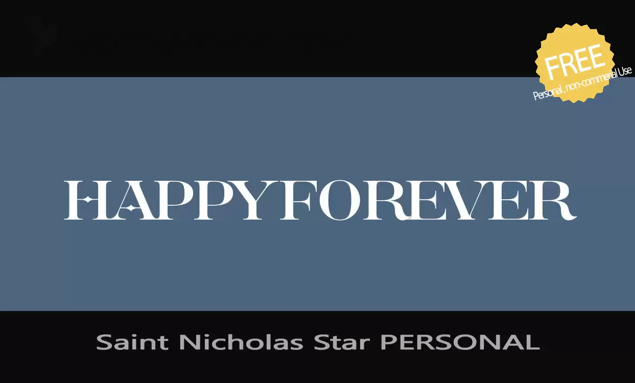 「Saint-Nicholas-Star-PERSONAL」字体效果图
