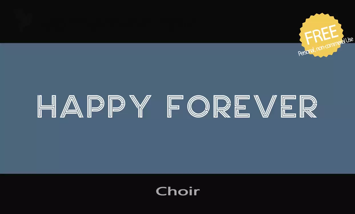 「Choir」字体效果图