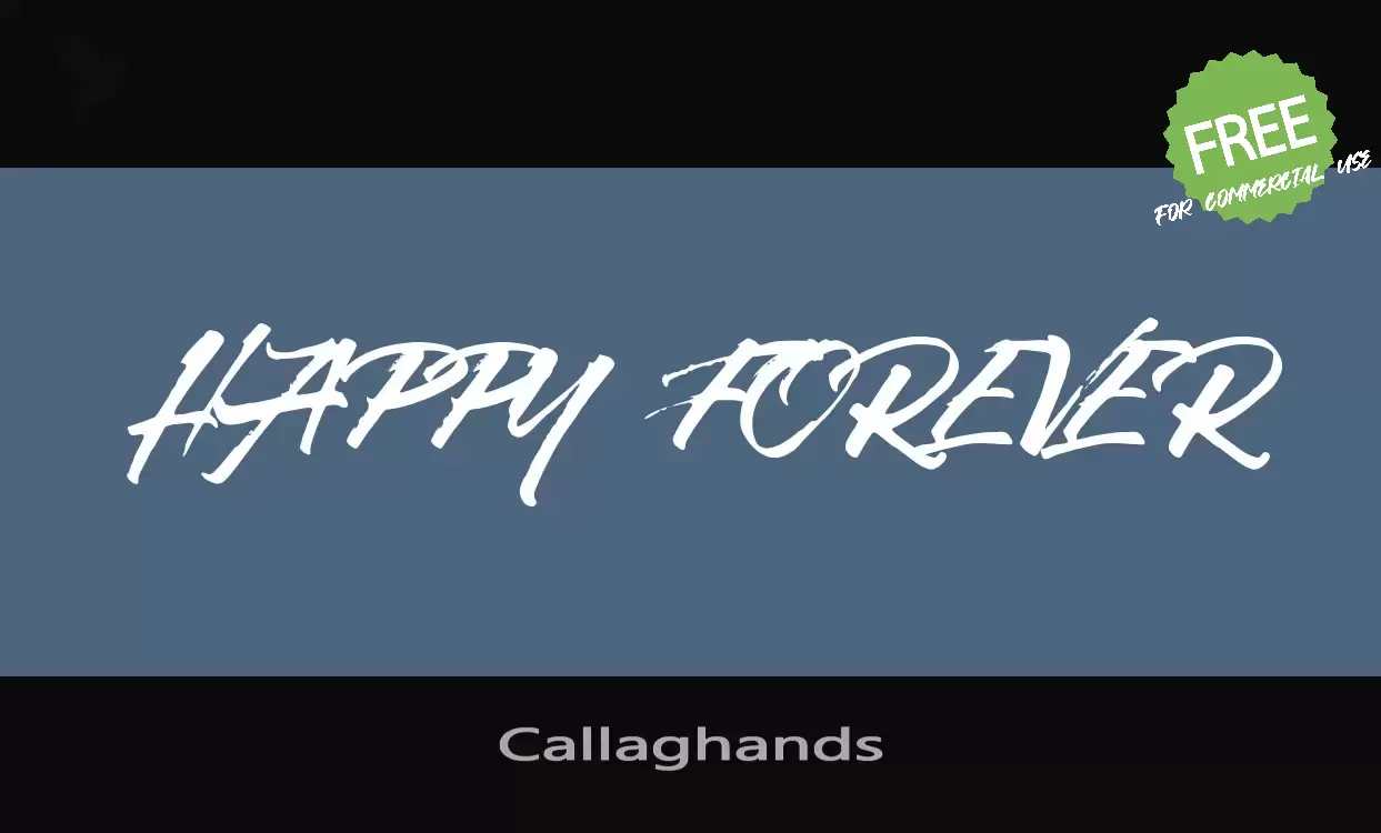 「Callaghands」字体效果图
