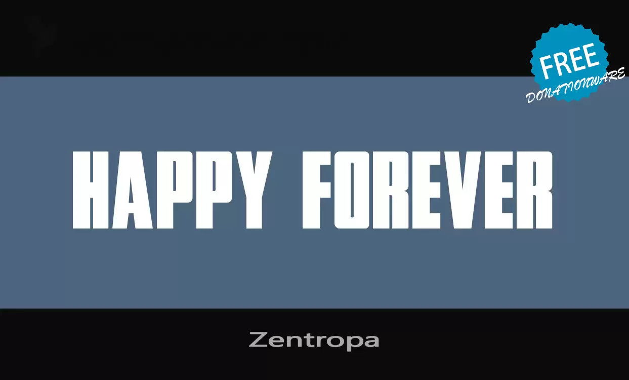 「Zentropa」字体效果图