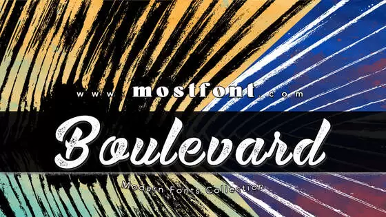 「Boulevard-Saint-Denis」字体排版图片