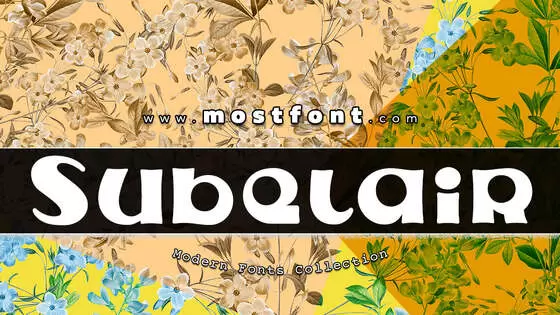 「Subelair」字体排版样式