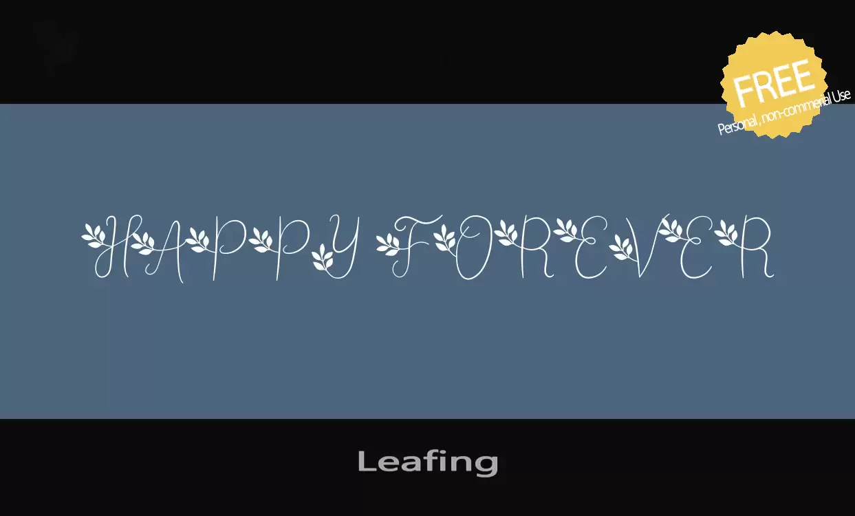 Font Sample of Leafing