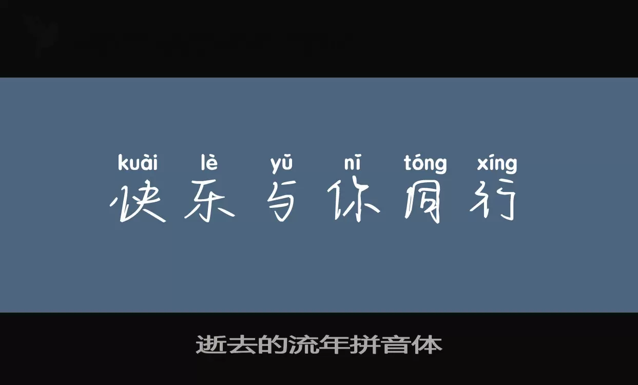 「逝去的流年拼音体」字体效果图