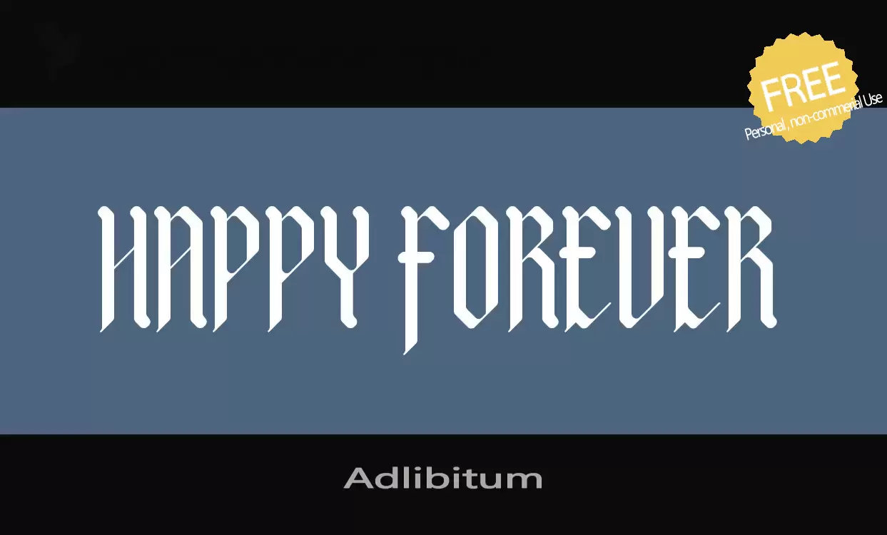 Font Sample of Adlibitum
