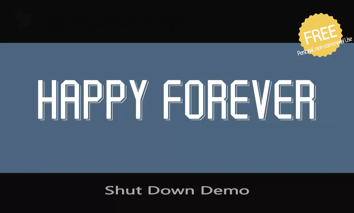 「Shut-Down-Demo」字体效果图