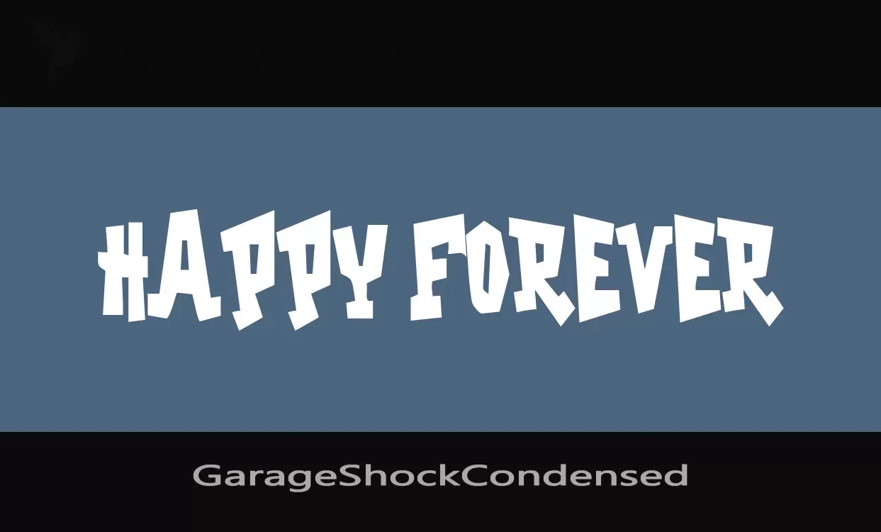 「GarageShockCondensed」字体效果图