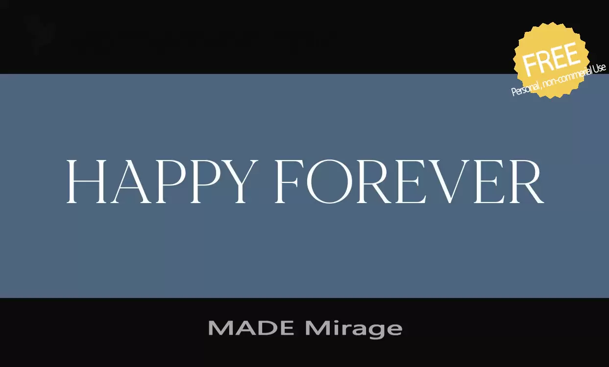 「MADE-Mirage」字体效果图
