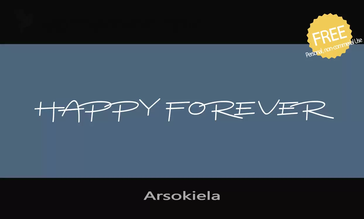 「Arsokiela」字体效果图