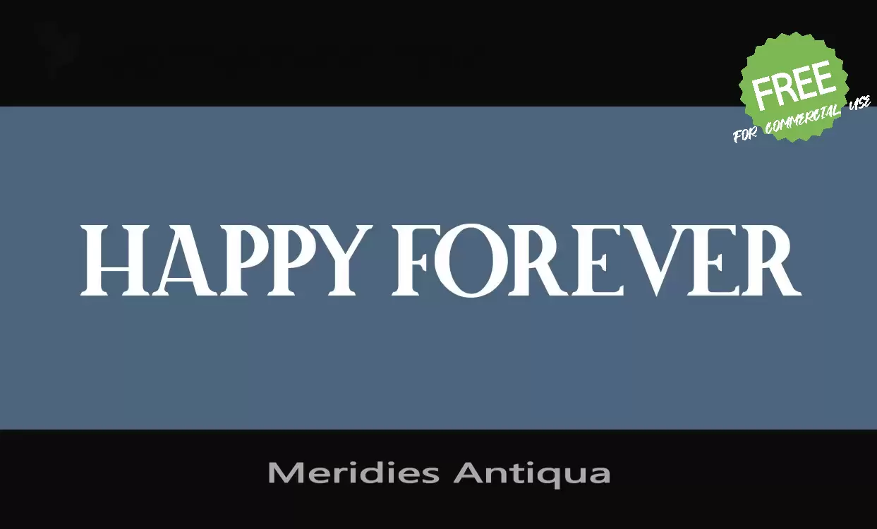 「Meridies-Antiqua」字体效果图