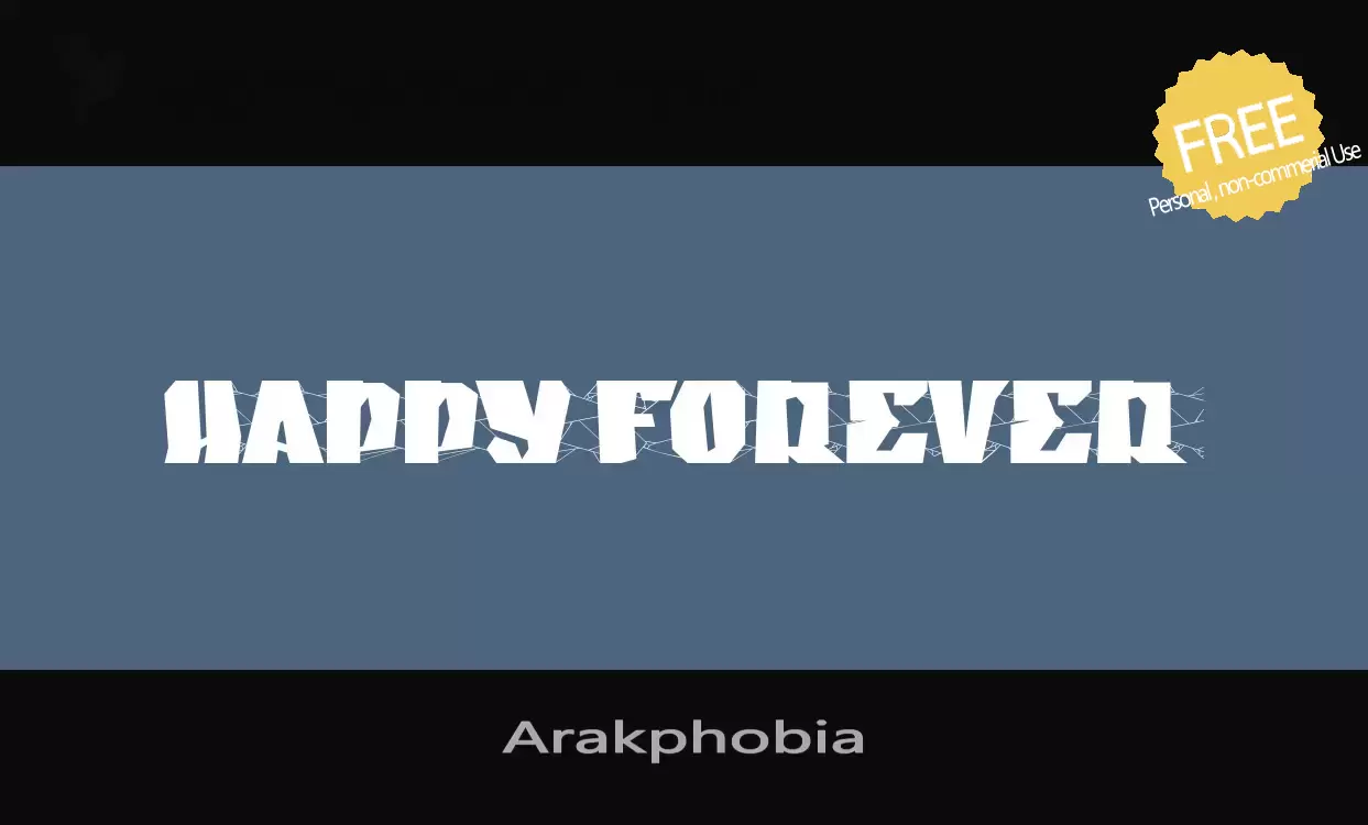 「Arakphobia」字体效果图