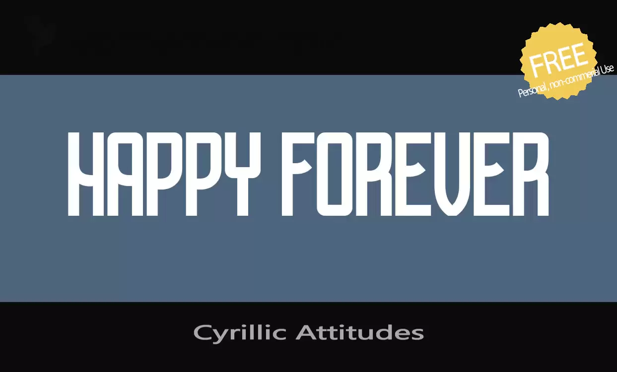 「Cyrillic-Attitudes」字体效果图