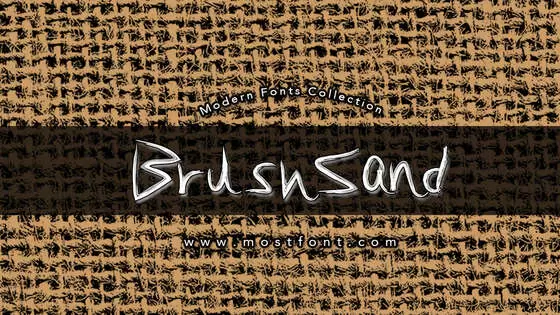 「BrushSand」字体排版图片