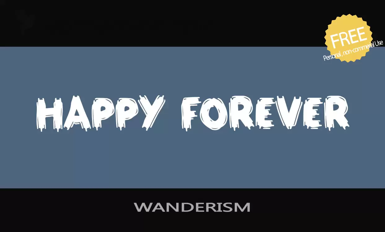 Font Sample of WANDERISM