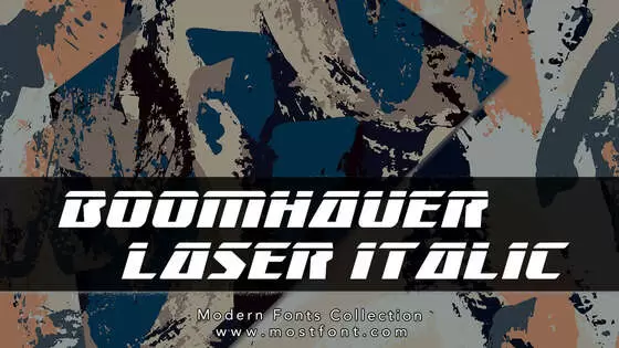 Typographic Design of Boomhauer-Laser-Italic