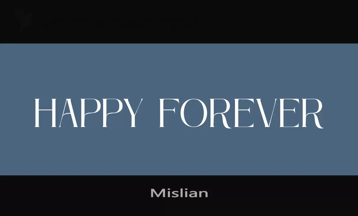 Font Sample of Mislian