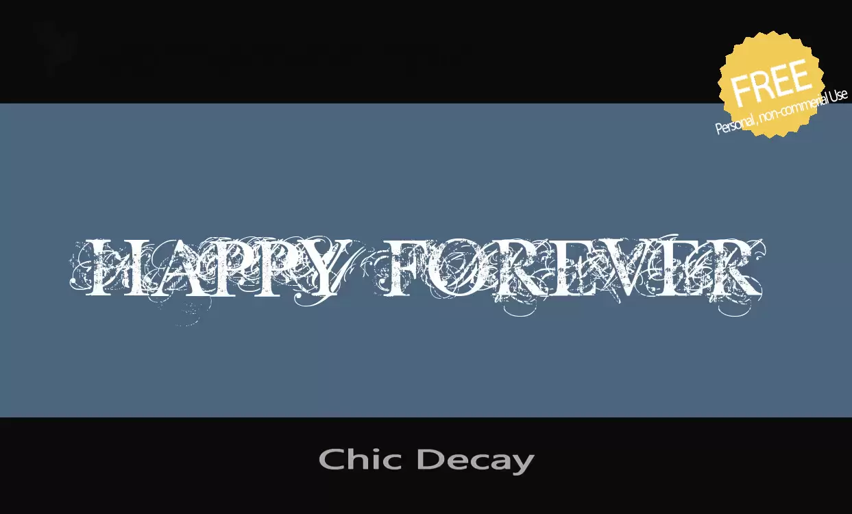 「Chic-Decay」字体效果图