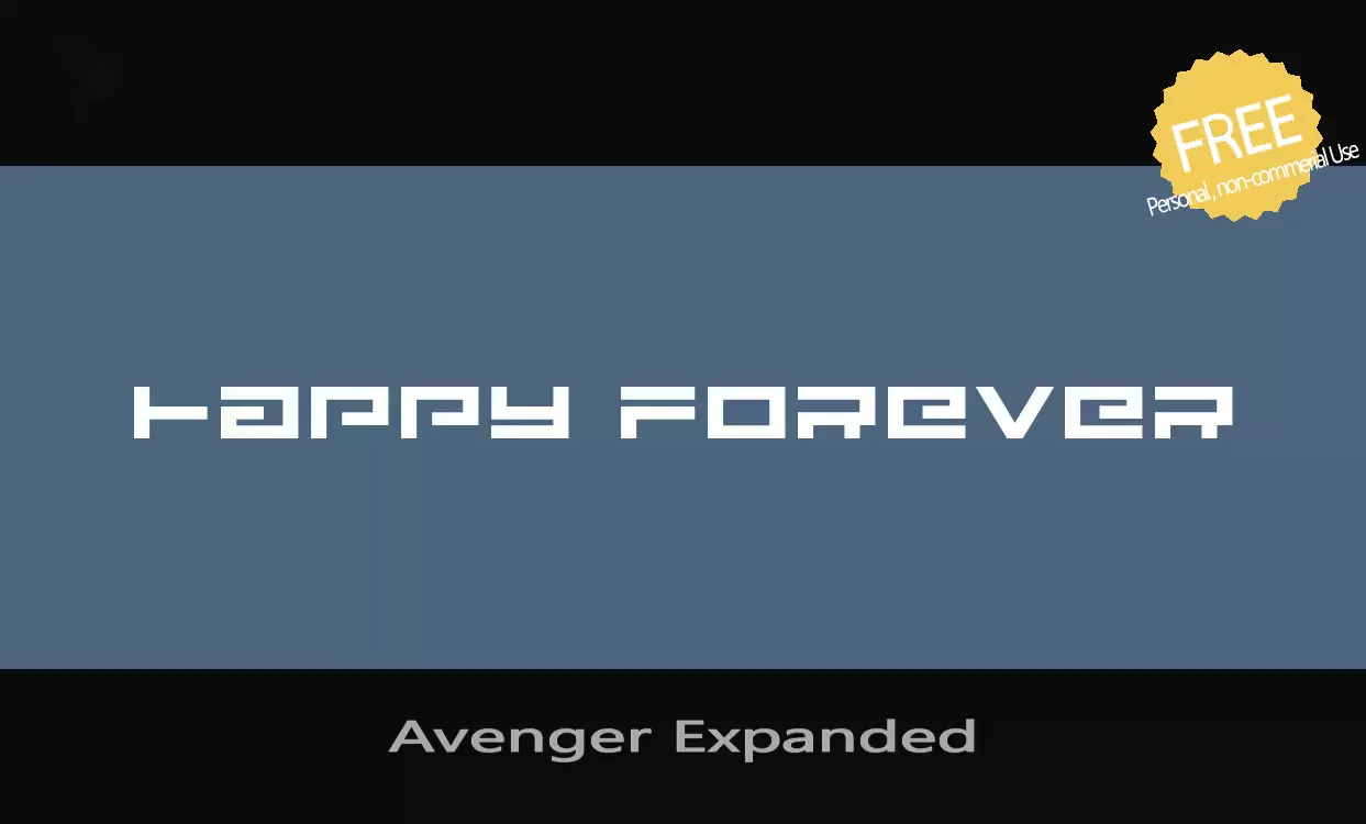 「Avenger-Expanded」字体效果图