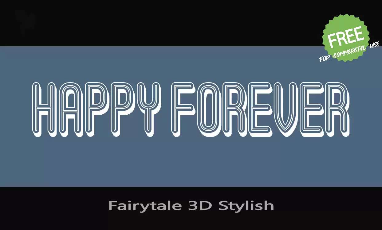 「Fairytale-3D-Stylish」字体效果图