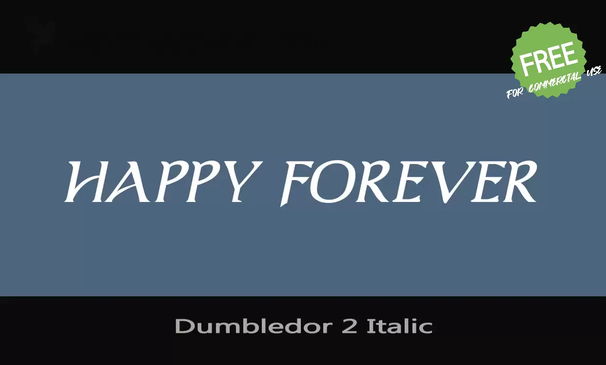「Dumbledor-2-Italic」字体效果图
