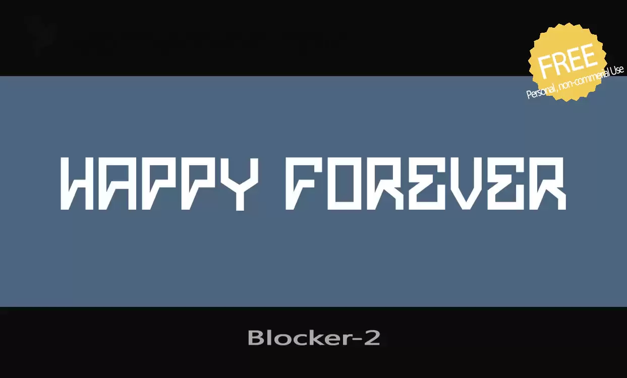 「Blocker-2」字体效果图