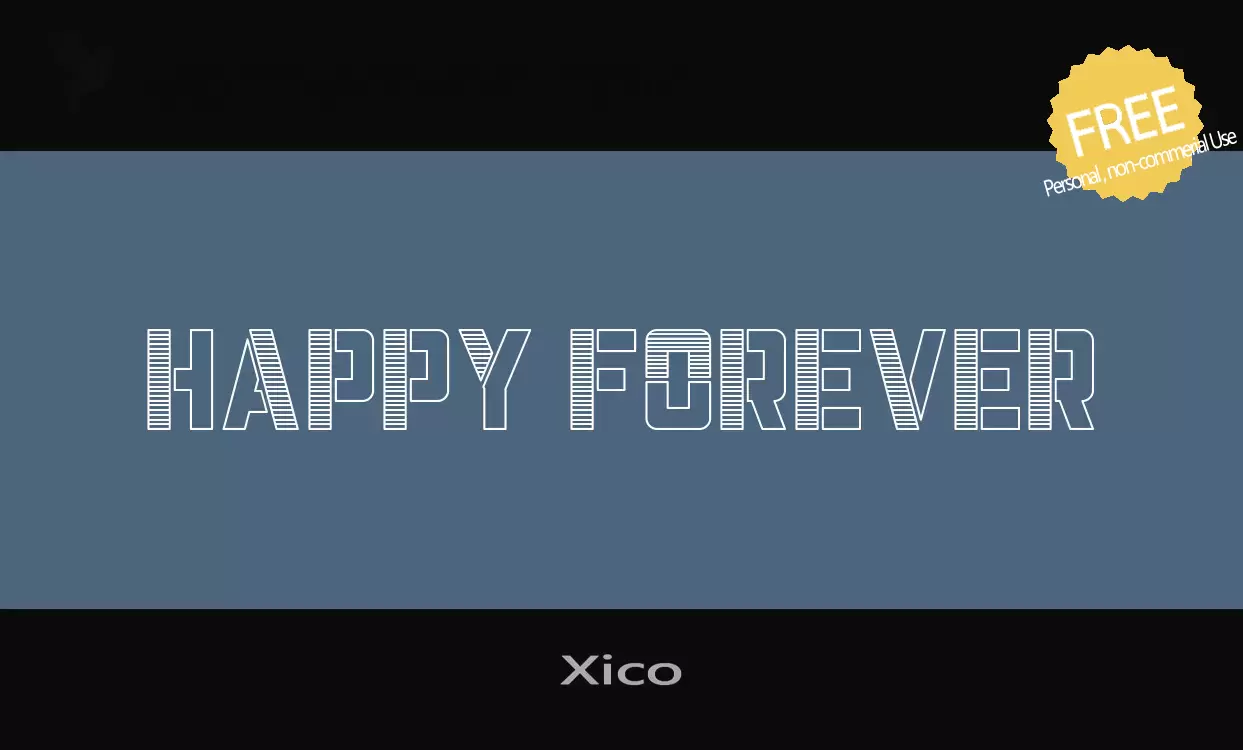 Font Sample of Xico
