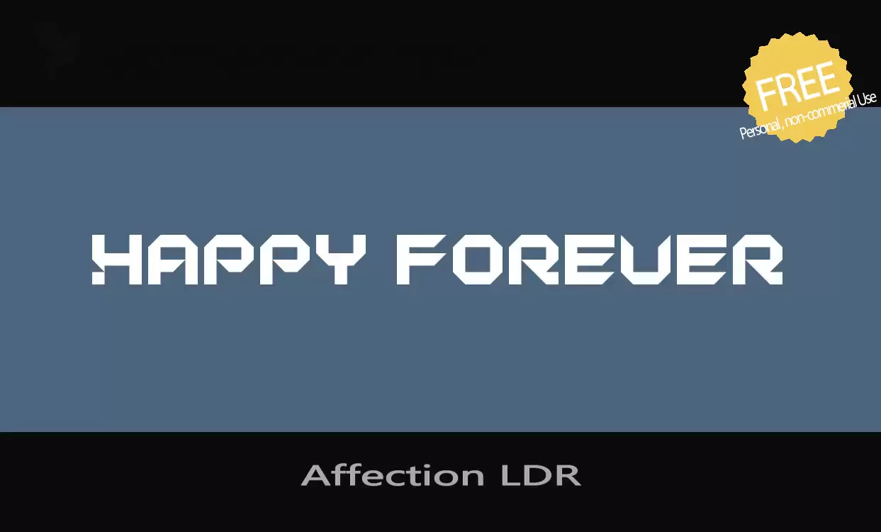 「Affection-LDR」字体效果图