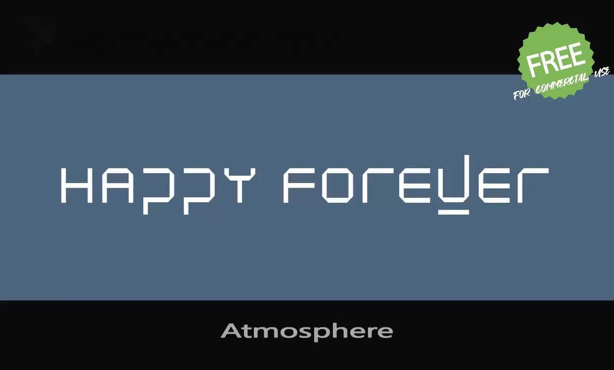 「Atmosphere」字体效果图