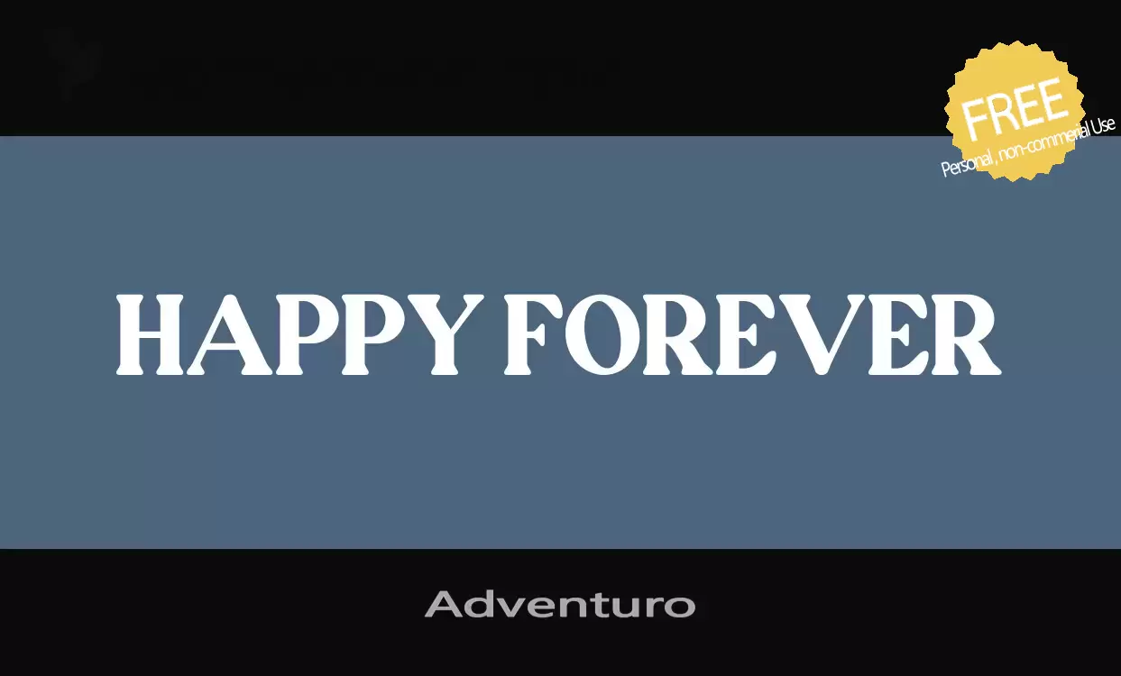「Adventuro」字体效果图
