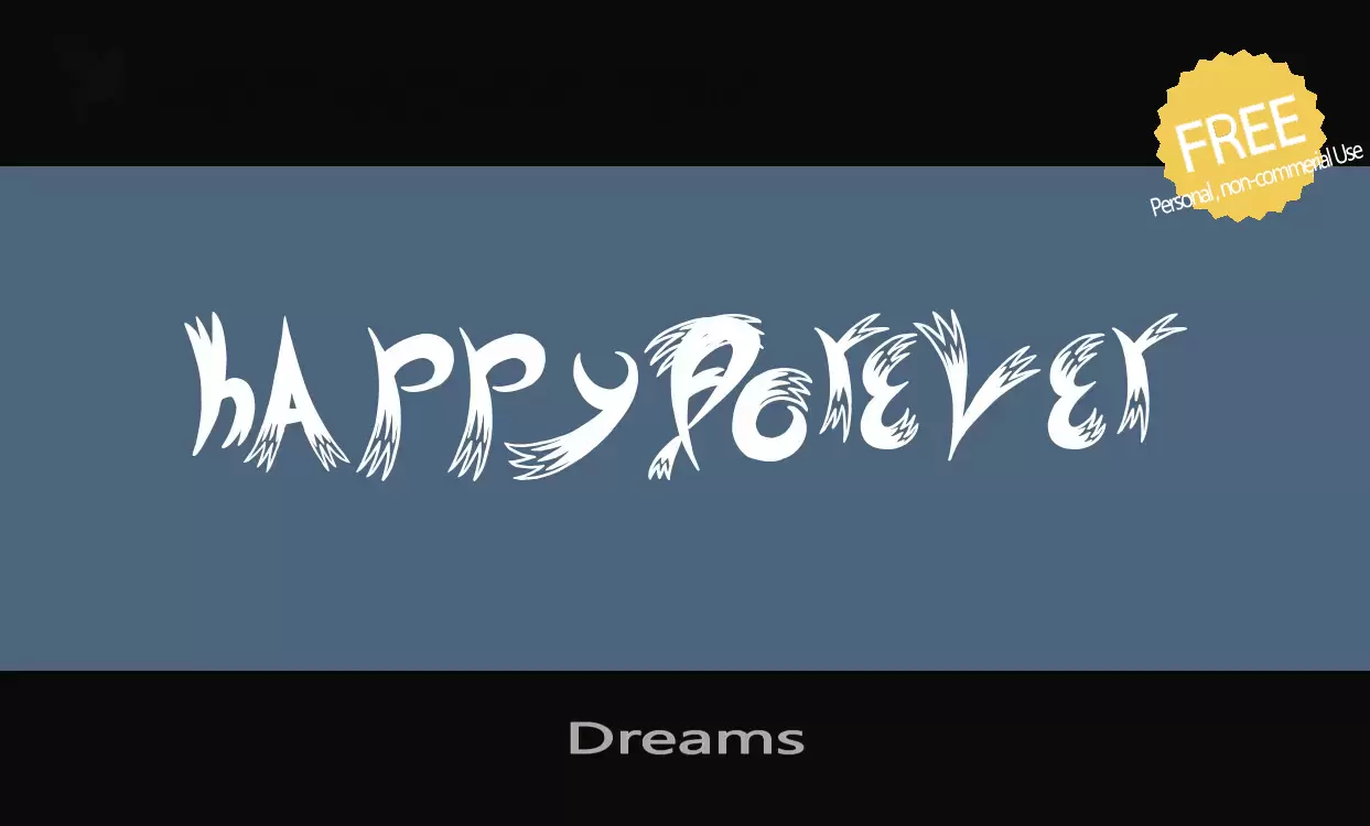 Font Sample of Dreams