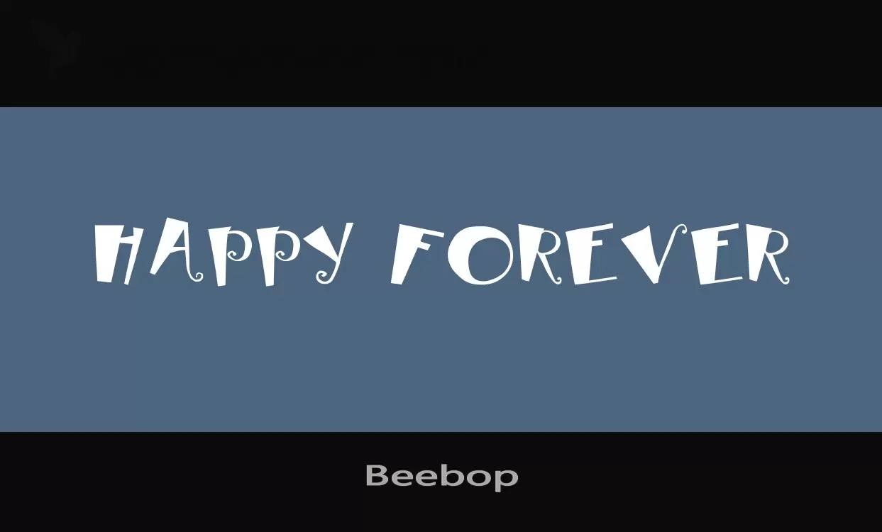「Beebop」字体效果图