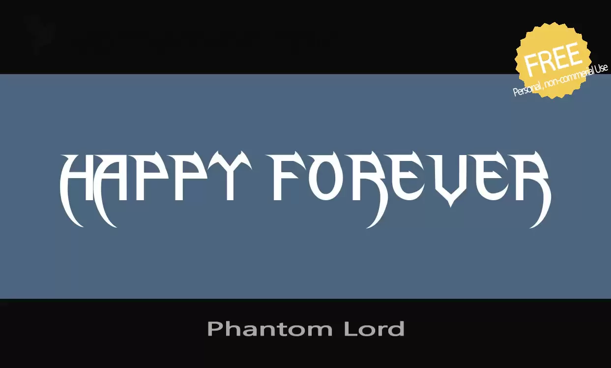 「Phantom-Lord」字体效果图