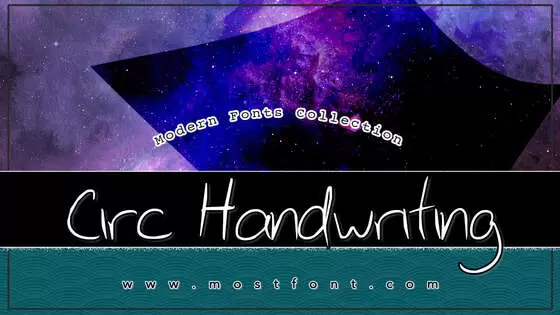 Typographic Design of Circ-Handwriting