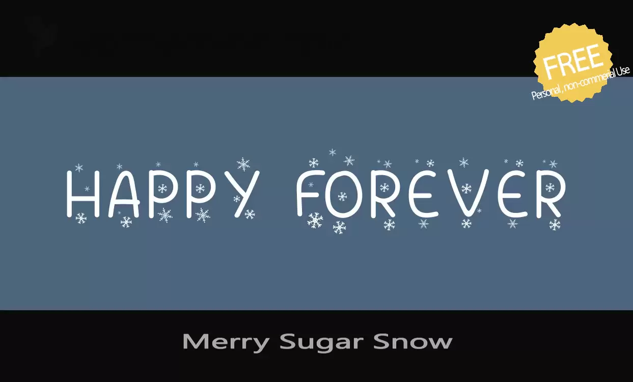 Font Sample of Merry-Sugar-Snow