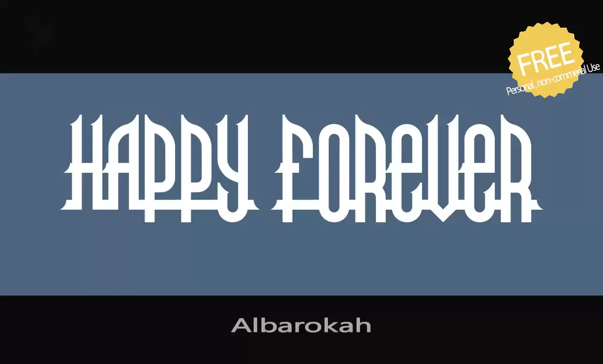 Font Sample of Albarokah