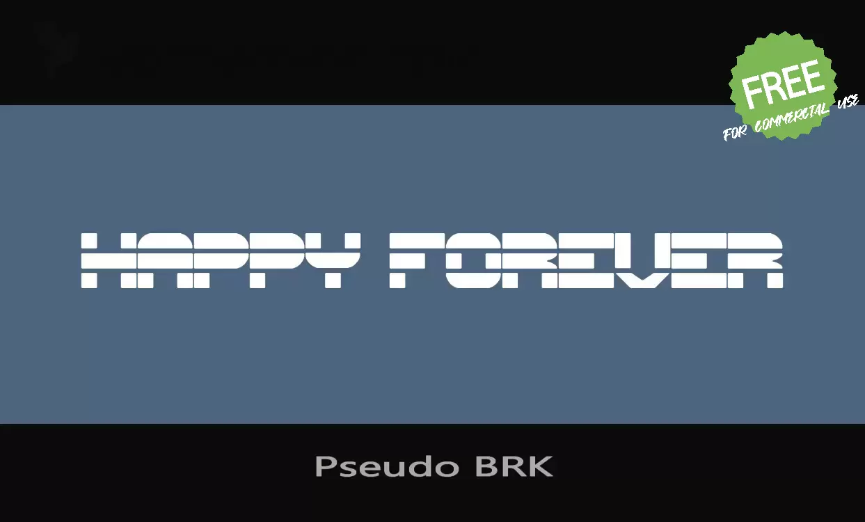 「Pseudo-BRK」字体效果图