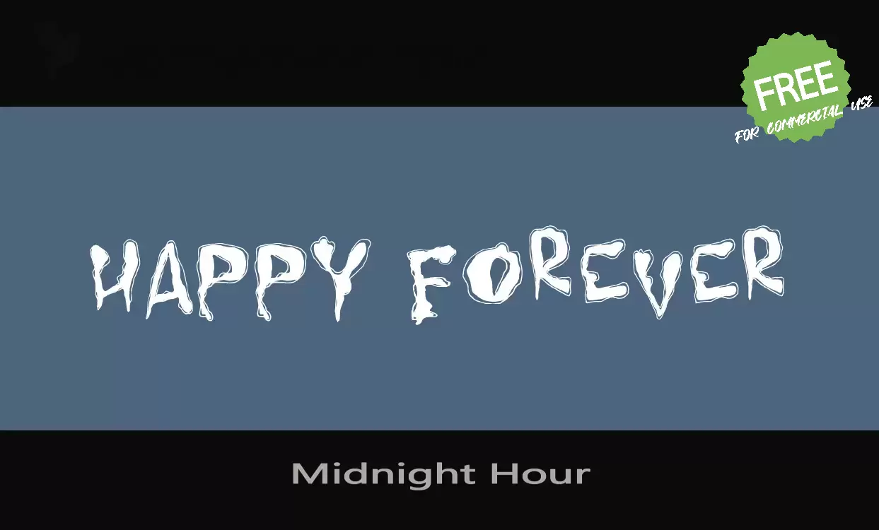 「Midnight-Hour」字体效果图