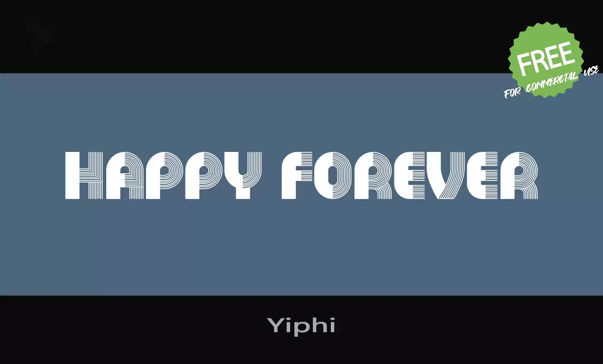 Font Sample of Yiphi