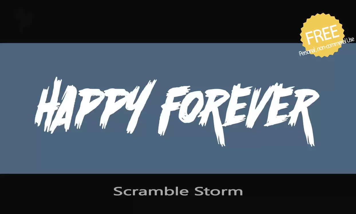「Scramble-Storm」字体效果图