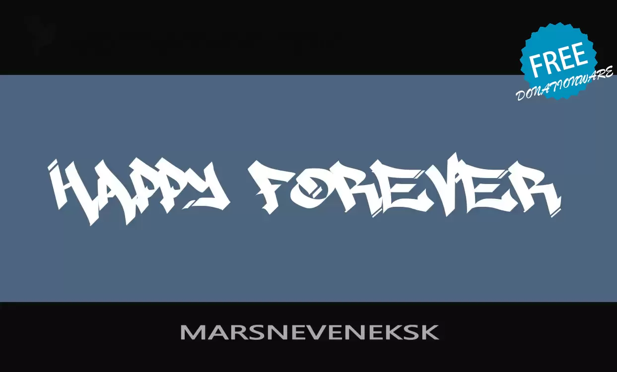 「MARSNEVENEKSK」字体效果图