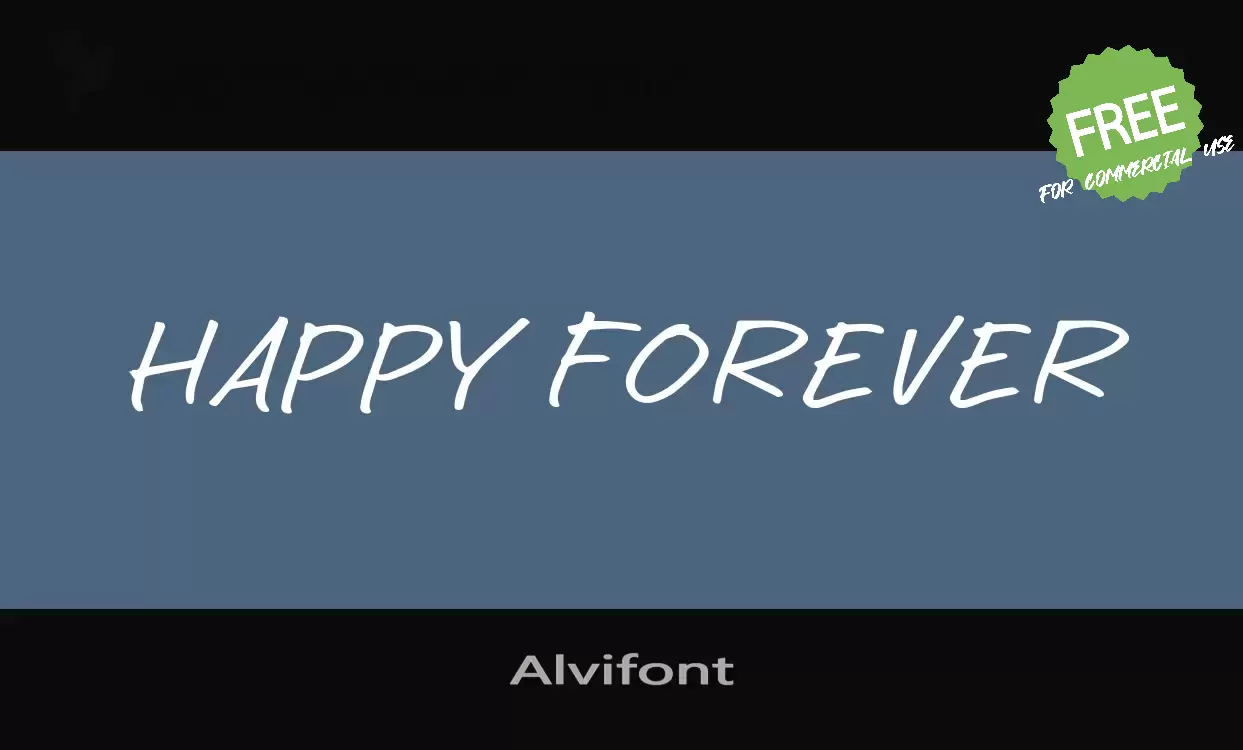 「Alvifont」字体效果图