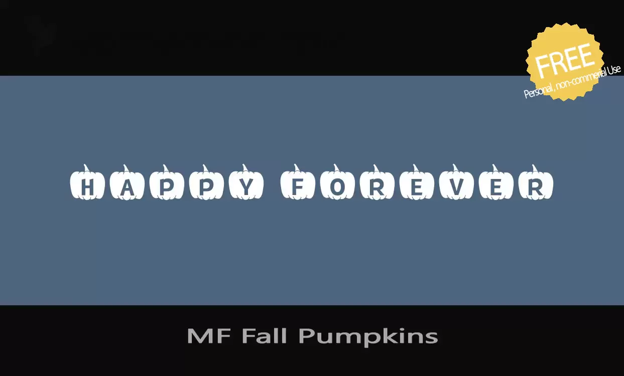 「MF-Fall-Pumpkins」字体效果图