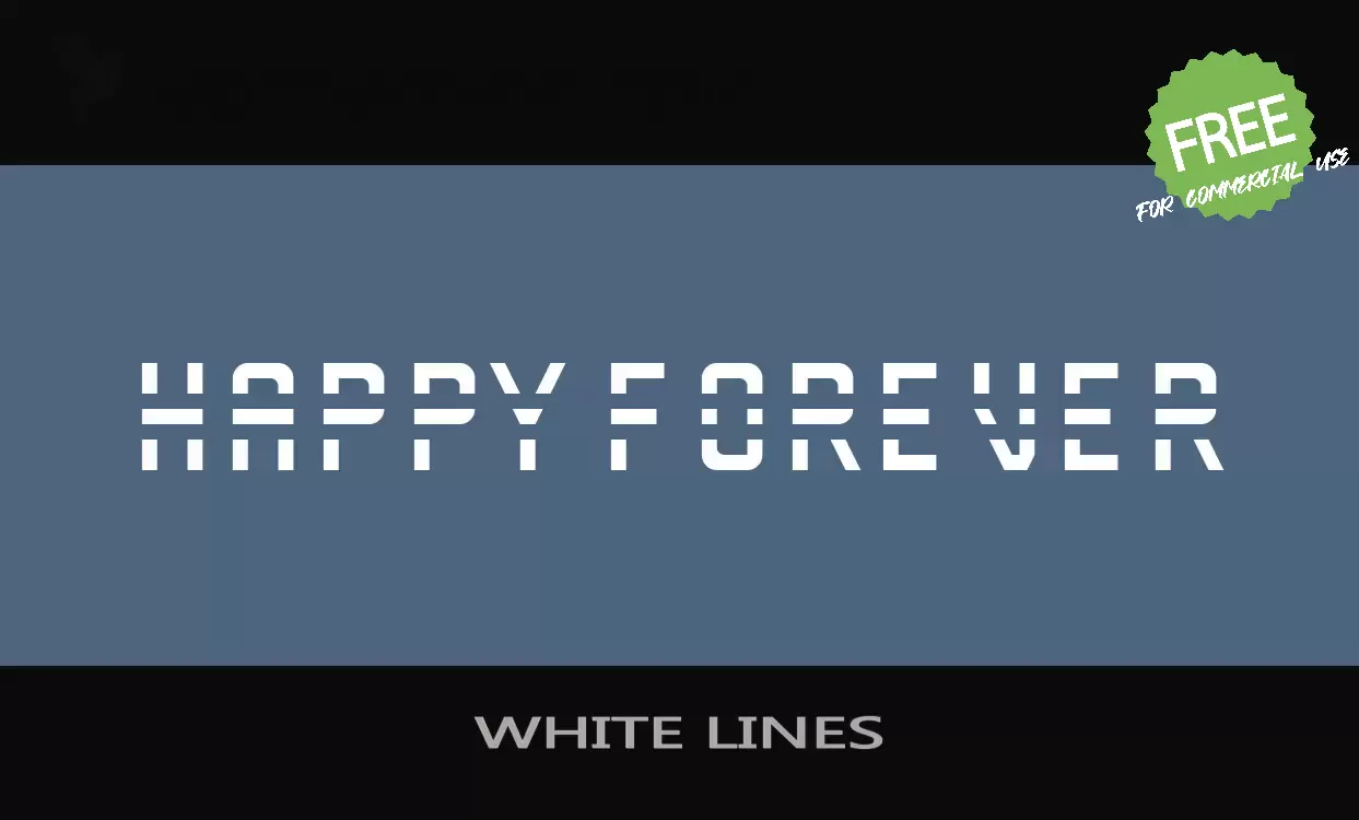 Font Sample of WHITE-LINES
