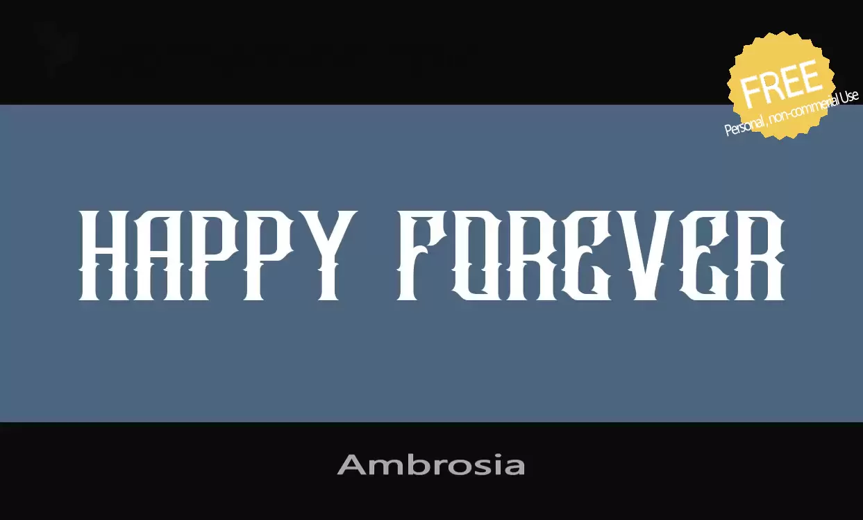 「Ambrosia」字体效果图
